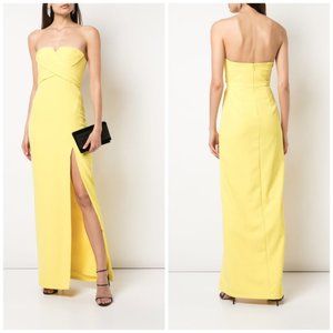 Beautiful Aidan Mattox Yellow Strapless Dress